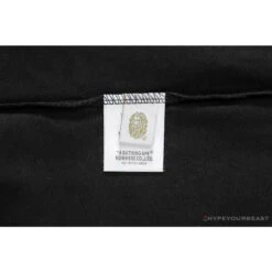 BAPE Classic Embroidered Logo Ape Head Tee Shirt 'BLACK' -Fusion Wear Shop 57094baa