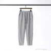BAPE Classic Ape Head Embroidered Standard Cotton Terry Pants 'LIGHT GREY'