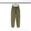 BAPE Classic Ape Head Embroidered Standard Cotton Terry Pants 'ARMY GREEN'