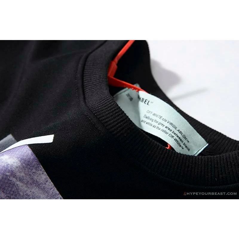 OFF-WHITE Classic Wave Oil Painting Cotton Terry Long Sleeve Shirt 'BLACK' 5 OFF-WHITE Classic Wave Oil Painting Cotton Terry Long Sleeve Shirt 'BLACK' - Image 5