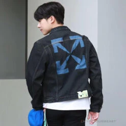 OFF-WHITE Autumn And Winter New ️Back Blue Arrow Wash Denim Jacket -Fusion Wear Shop 5 2acb04be 32e0 45dc 8684 df5f1ce55dbc