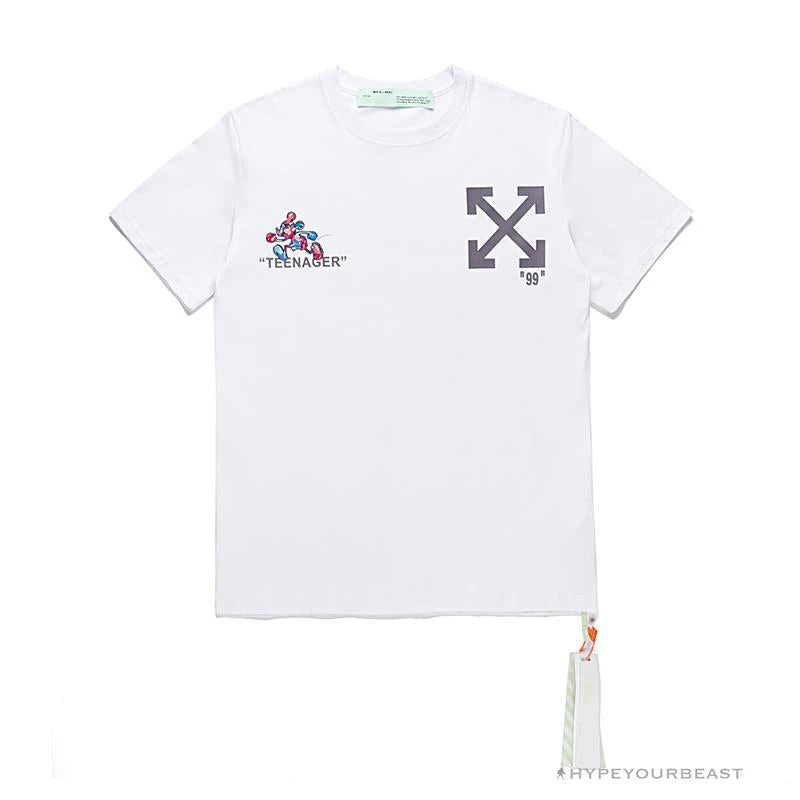OFF-WHITE Joint Running Mickey Mouse Arrow Tee Shirt 'WHITE' 1 OFF-WHITE Joint Running Mickey Mouse Arrow Tee Shirt 'WHITE'