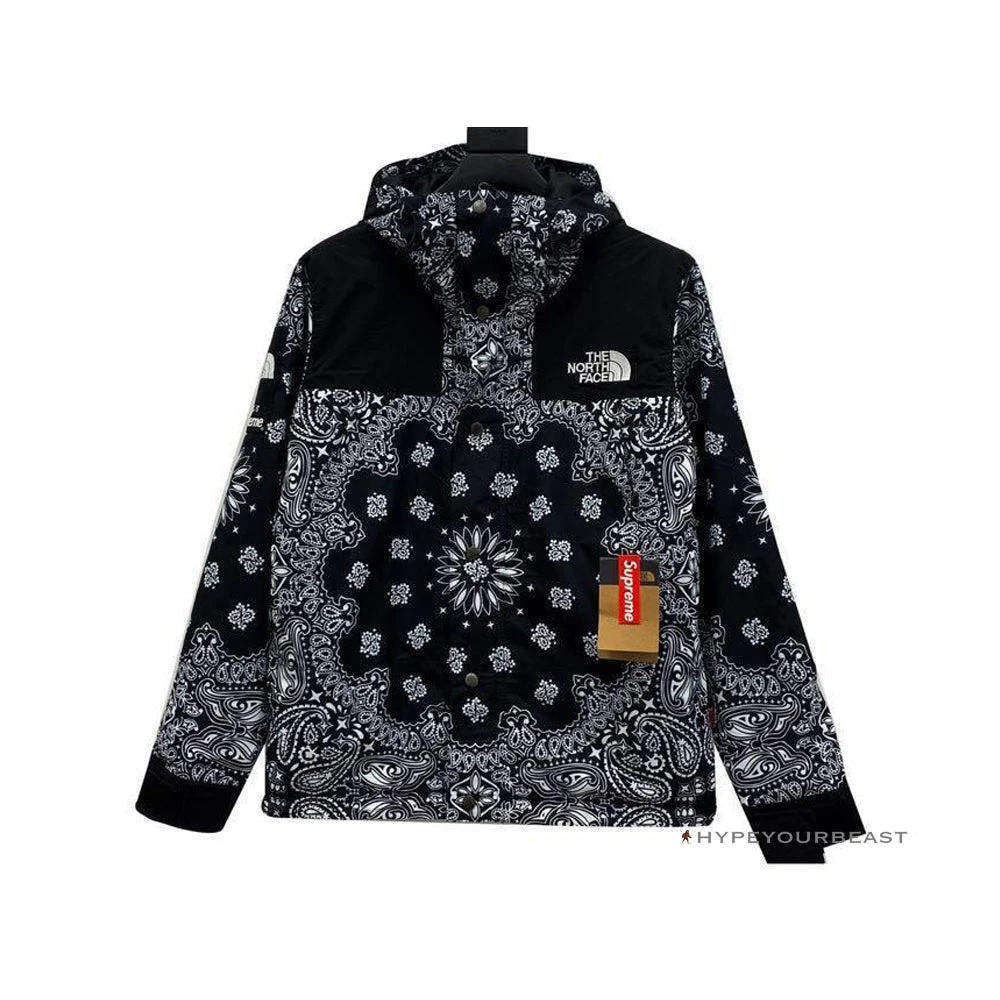 Supreme X TNF Bandana Jacket Black 1 Supreme X TNF Bandana Jacket Black