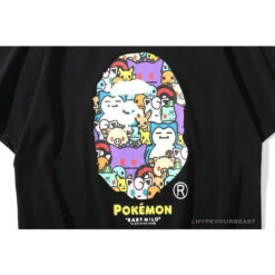 BAPE Pokémon Co-branded Ape Head Tee Shirt 'BLACK' -Fusion Wear Shop 5a0328bd