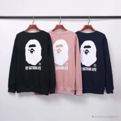 BAPE Behind The Great Ape-Man Head Long Sleeve Shirt 'BLACK' 16 BAPE Behind The Great Ape-Man Head Long Sleeve Shirt 'BLACK' -Fusion Wear Shop 5c0e48b3