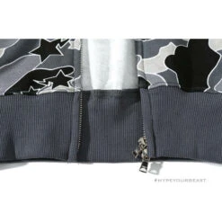 BAPE Shark Head STA Star Camouflage Hoodie 'BLACK' -Fusion Wear Shop 5df2d161