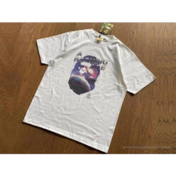 Bape Tee Shirt White Galaxy