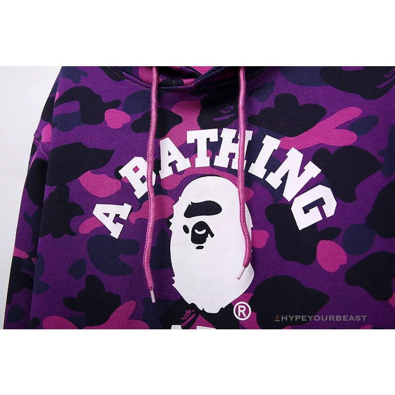 BAPE X Bathing Ape Head Camouflage Hoodie 'PURPLE' 4 BAPE X Bathing Ape Head Camouflage Hoodie 'PURPLE' - Image 4