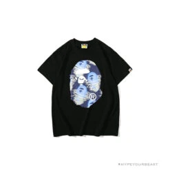 BAPE Blue Ape Head Green Storm Tee Shirt 'BLACK'