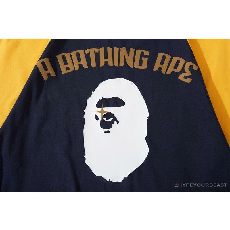 BAPE Japanese Ninja Ape Man Raglan Sleeve Color Block Tee Shirt 'YELLOW' 9 BAPE Japanese Ninja Ape Man Raglan Sleeve Color Block Tee Shirt 'YELLOW' - Image 9