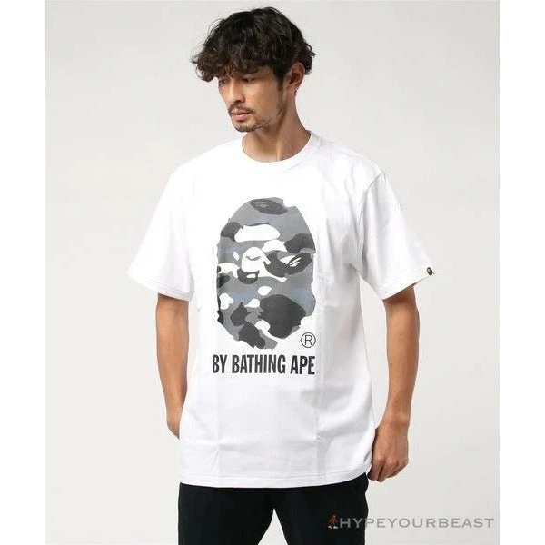 BAPE Luminous Spots Camouflage Great Ape Man Black Head Cotton Short Sleeve Tee Shirt 'WHITE' 3 BAPE Luminous Spots Camouflage Great Ape Man Black Head Cotton Short Sleeve Tee Shirt 'WHITE' - Image 3