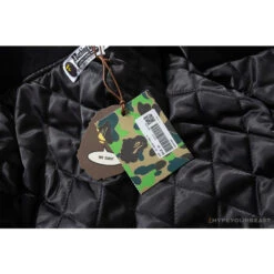BAPE Embroidered STA Star Stitched Woolen Baseball Jacket 'BLACK' -Fusion Wear Shop 63987de7