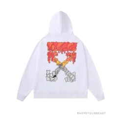 Off White Hoodie Red Orange - White -Fusion Wear Shop 648b2e4b
