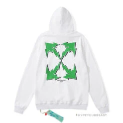 Off-White Green Hoodie - White -Fusion Wear Shop 6521a324copy