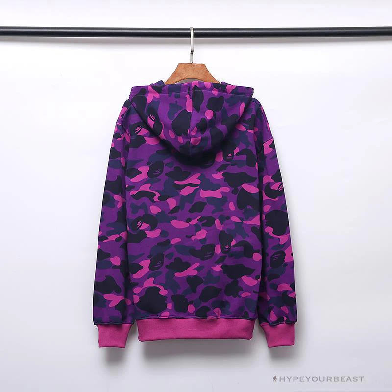 BAPE X Bathing Ape Head Camouflage Hoodie 'PURPLE' 2 BAPE X Bathing Ape Head Camouflage Hoodie 'PURPLE' - Image 2