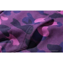 BAPE Shark Head Classic Embroidered Camouflage Zip-Up Hoodie 'PURPLE' -Fusion Wear Shop 6bcec685
