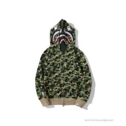 BAPE Camo Hoodie Shark Head 'GREEN' -Fusion Wear Shop 7470be21