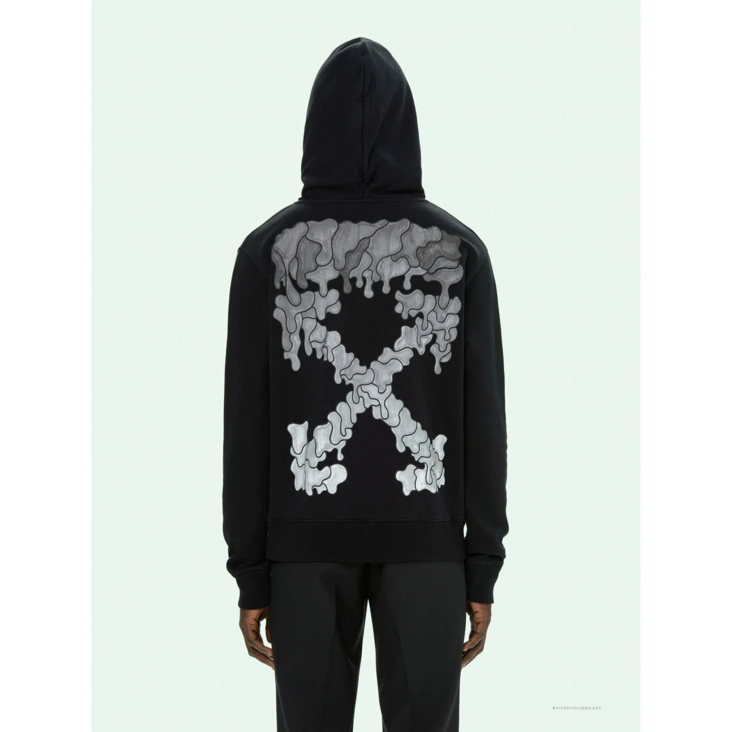 Off White Hoodie Black GREY 13 Off White Hoodie Black GREY - Image 13