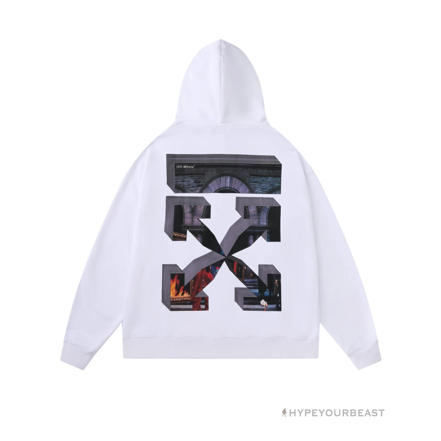 Off White Hoodie Fighter - White 6 Off White Hoodie Fighter - White - Image 6