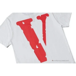 Vlone White And Red Tee Shirt -Fusion Wear Shop 78f8c683copy