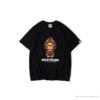 BAPE Baby Milo Red Shark Hat Little Monkey Tee Shirt 'BLACK'