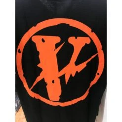 Vlone Orange And Black Tee Shirt -Fusion Wear Shop 79d93e25