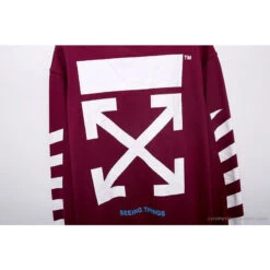 OFF-WHITE Classic Basic Cotton Terry Long Sleeve Shirt 'WINE RED' -Fusion Wear Shop 7 00e27812 4b1f 447a 94f5 777c03992643