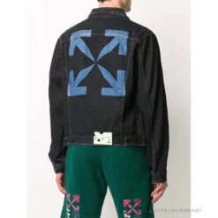 OFF-WHITE Autumn And Winter New ️Back Blue Arrow Wash Denim Jacket -Fusion Wear Shop 7 7a1d5e76 72ec 44d7 b279 f967659acac0