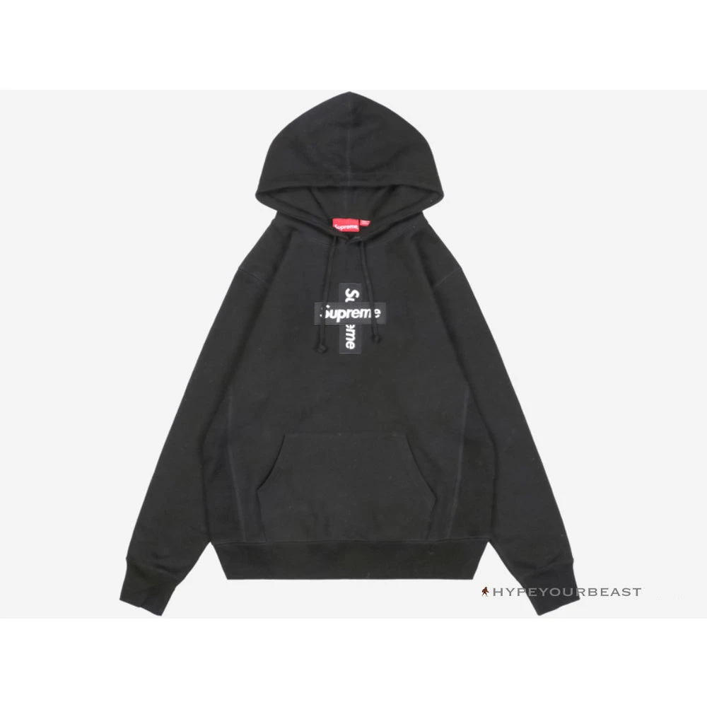 Supreme Cross Box Logo Hoodie Black 4 Supreme Cross Box Logo Hoodie Black - Image 4