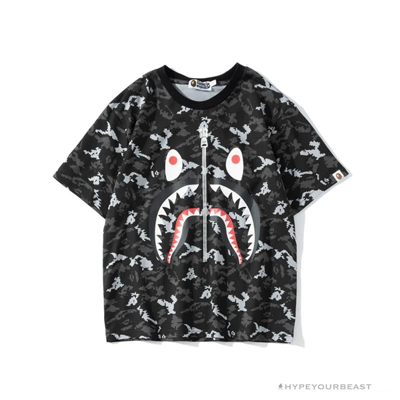 BAPE Digital Pixel Camouflage Tee Shirt 'BLACK' 1 BAPE Digital Pixel Camouflage Tee Shirt 'BLACK'
