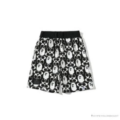 BAPE X COACH Co-Branded Black-White Shorts