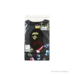BAPE Camouflage Three-Color Question Mark Tee Shirt 'BLACK' -Fusion Wear Shop 83164981
