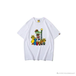 BAPE Baby Milo Sesame Street Carp Streamer Tee Shirt 'WHITE'