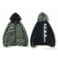 BAPE X FCRB Joint Double Zip Camouflage Hoodie 'GREEN' -Fusion Wear Shop 8382f50d 244339e8 d555 406b bc3d 5796ed580af0