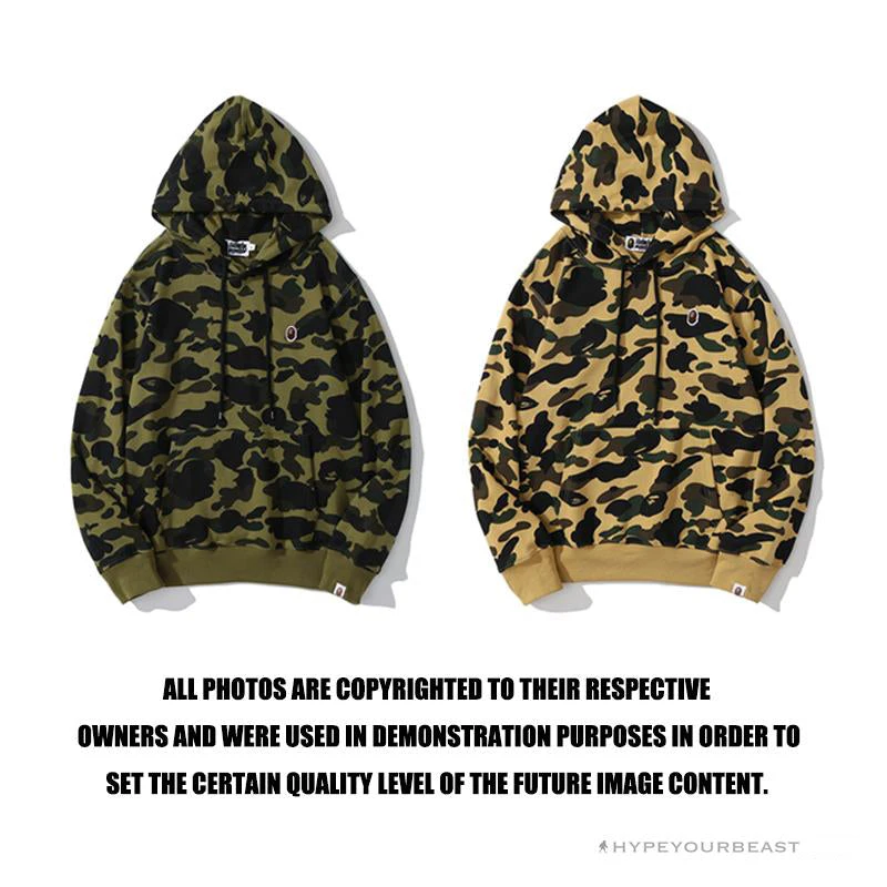 BAPE Camouflage Kangaroo Hooded Hoodie Yellow 13 BAPE Camouflage Kangaroo Hooded Hoodie Yellow - Image 13