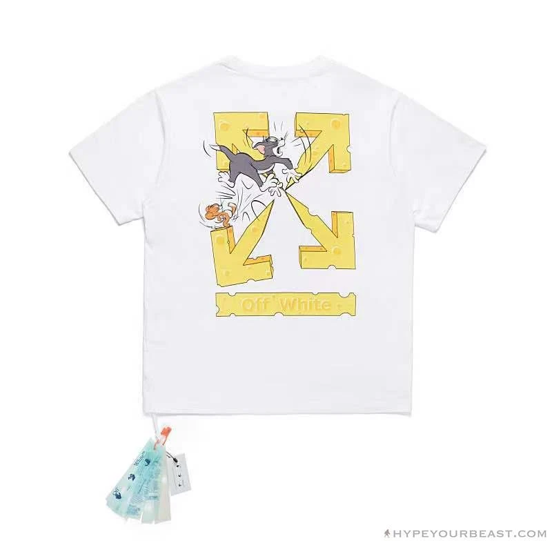 OFF-WHITE Cat And Mouse Tee Shirt 'WHITE' 2 OFF-WHITE Cat And Mouse Tee Shirt 'WHITE' - Image 2