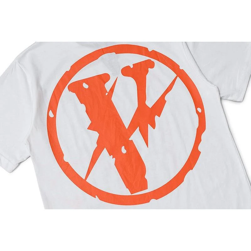 Vlone Orange And White Tee Shirt 2 Vlone Orange And White Tee Shirt - Image 2