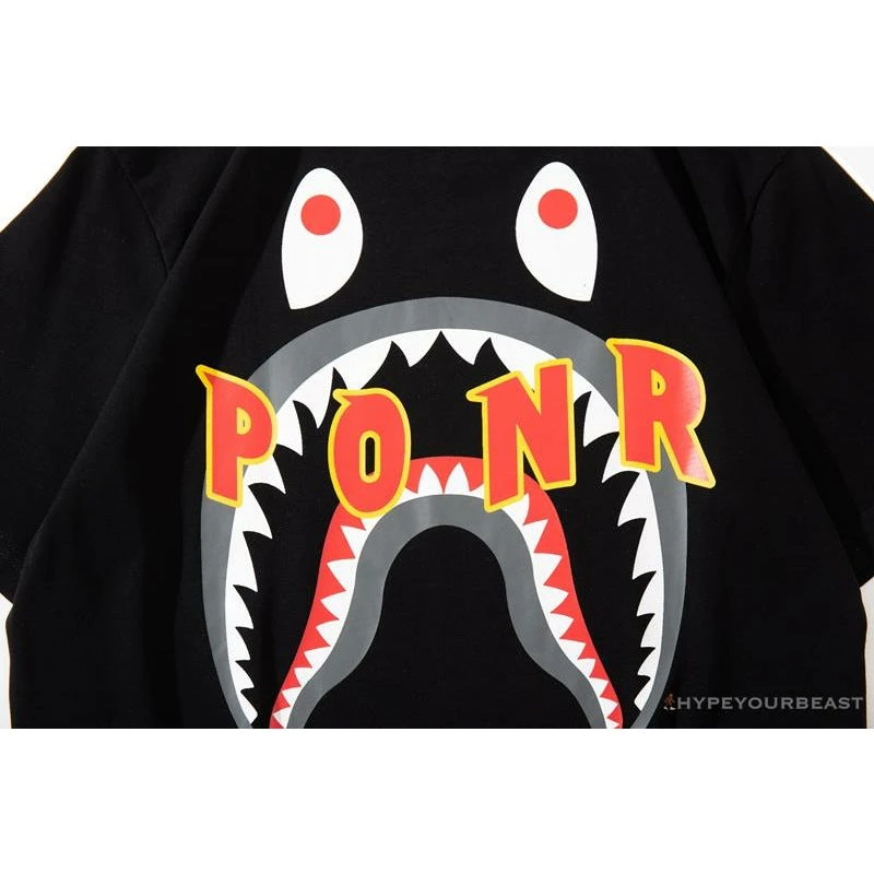 BAPE Shark Head PONR Tee Shirt 'BLACK' 6 BAPE Shark Head PONR Tee Shirt 'BLACK' - Image 6