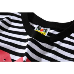 BAPE Baby Milo Rock Bass Player Striped Tee Shirt 'BLACK' -Fusion Wear Shop 8e06e522