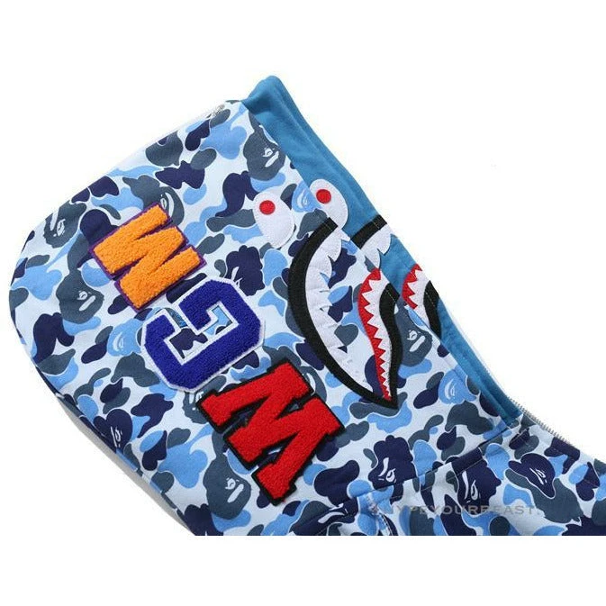 Bape Camo Hoodie Shark Head BLUE 5 Bape Camo Hoodie Shark Head BLUE - Image 5