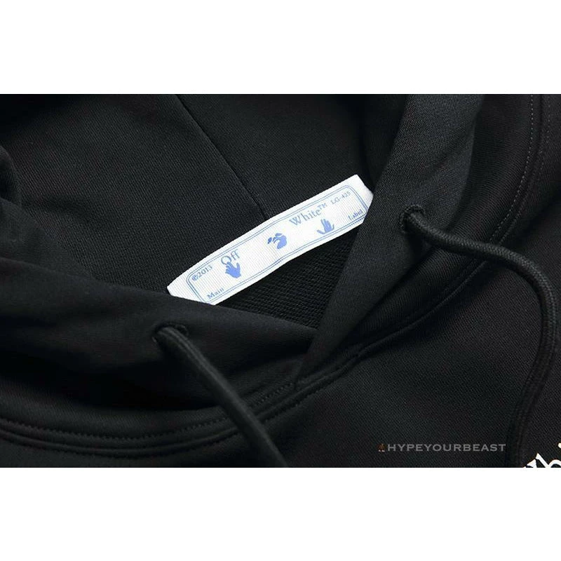 Off White Hoodie Black GREY 2 Off White Hoodie Black GREY - Image 2