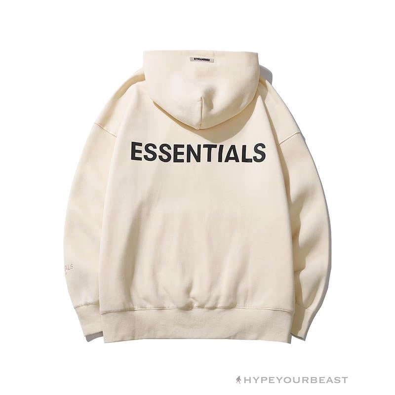 FOG Hoodie Reflective ‘ESSENTIALS’ Beige 2 FOG Hoodie Reflective ‘ESSENTIALS’ Beige - Image 2