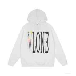 Vlone Hoodie White Rainbow
