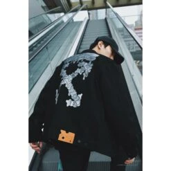 Off White Denim Black Jacket - Black 32 Off White Denim Black Jacket - Black -Fusion Wear Shop 9357bc77