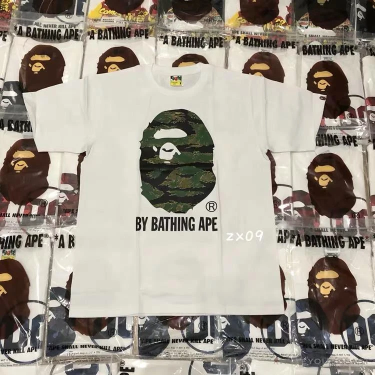 BAPE Tiger Pattern Camouflage Ape Initials Tee Shirt 'WHITE' 4 BAPE Tiger Pattern Camouflage Ape Initials Tee Shirt 'WHITE' - Image 4