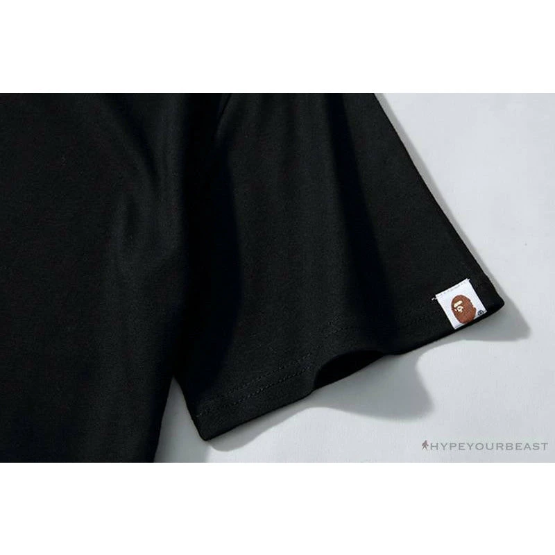BAPE Luminous Spots Camouflage Great Ape Man White Head Cotton Short Sleeve Tee Shirt 'BLACK' 5 BAPE Luminous Spots Camouflage Great Ape Man White Head Cotton Short Sleeve Tee Shirt 'BLACK' - Image 5