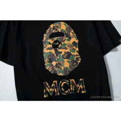 BAPE X MCM Camouflage Ape Head Tee Shirt 'BLACK' -Fusion Wear Shop 9471bfe6