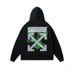 Off White Hoodie Machine Black -Fusion Wear Shop 94ad67fe