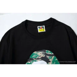BAPE Tiger Pattern Camouflage Ape Initials Tee Shirt 'BLACK' -Fusion Wear Shop 954192c4