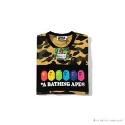 BAPE KIDS Color Ape Head Camouflage Tee Shirt 'YELLOW' 31 BAPE KIDS Color Ape Head Camouflage Tee Shirt 'YELLOW' -Fusion Wear Shop 964e0e24